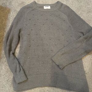 Old Navy gray Polka Dot knit Sweater